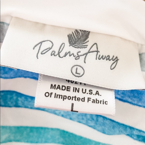 Palms Away Seaside Stripe Swim Bikini Blue Multi - Picture 12 of 12